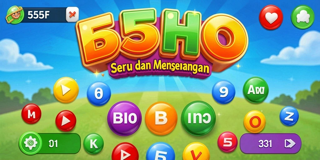 Tangkapan layar utama 555F menampilkan gameplay Bingo yang seru.