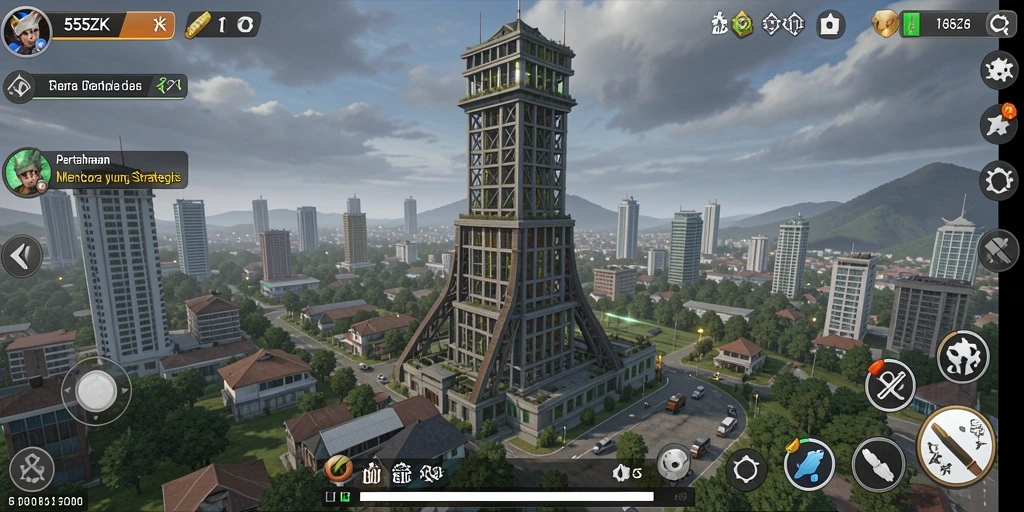 Tangkapan layar menunjukkan aksi seru gameplay Tower Defense.
