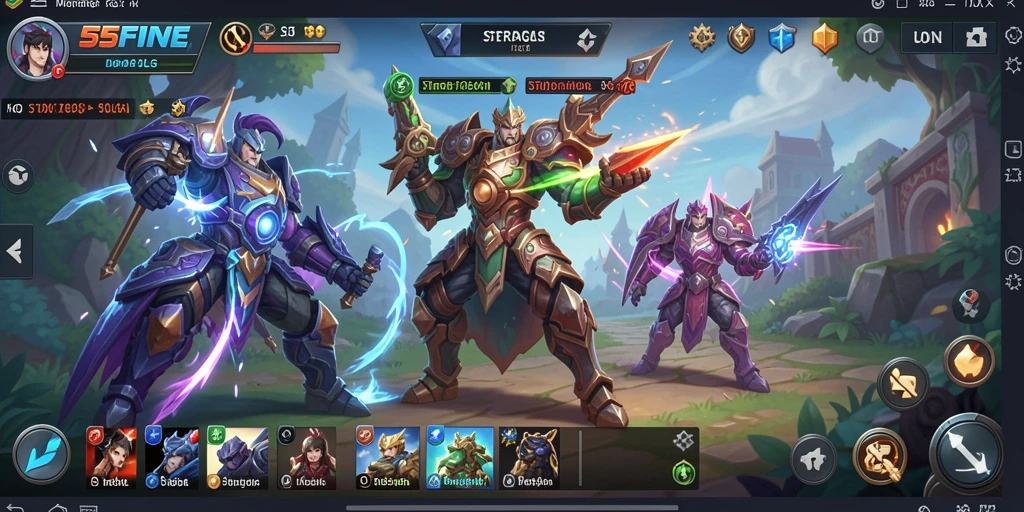 Screenshot gameplay <strong>55FIVE</strong> menunjukkan aksi pertempuran yang seru dan grafis menarik.