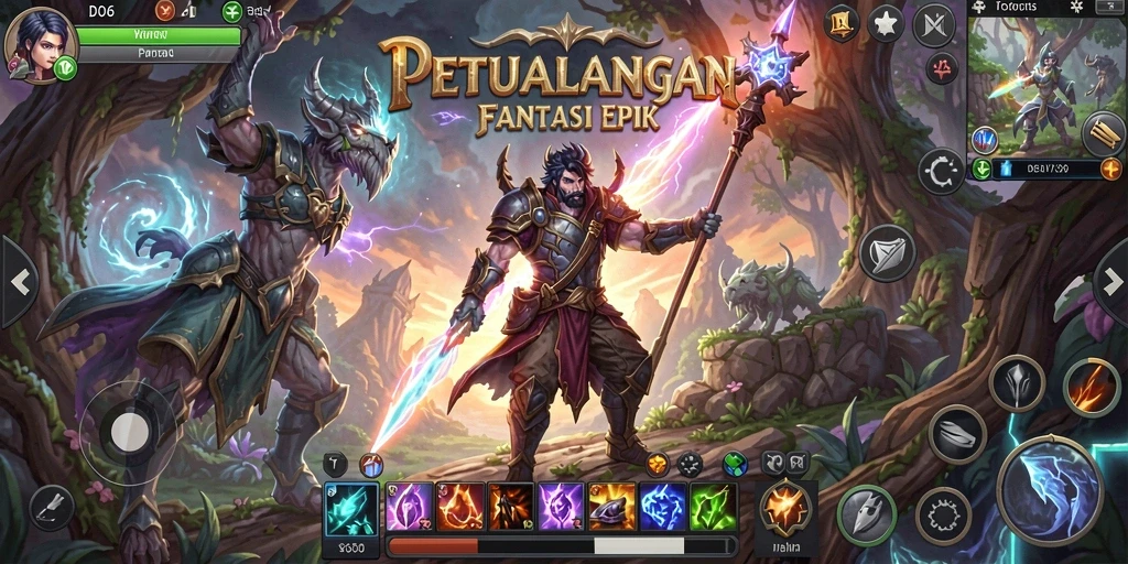 Tampilan gameplay D06 yang mengasyikkan dengan aksi pertarungan yang dinamis.