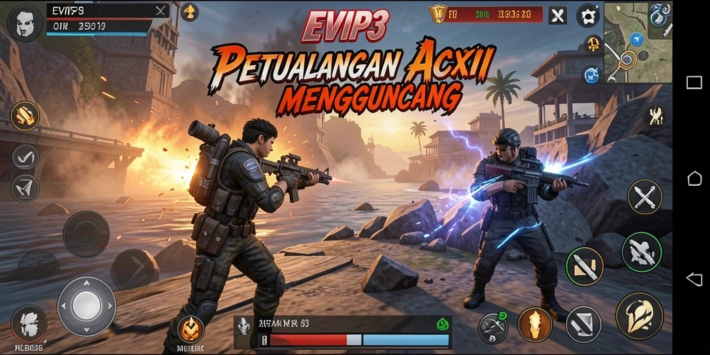 Tampilan gameplay EVIP3 yang penuh aksi dan ketegangan.