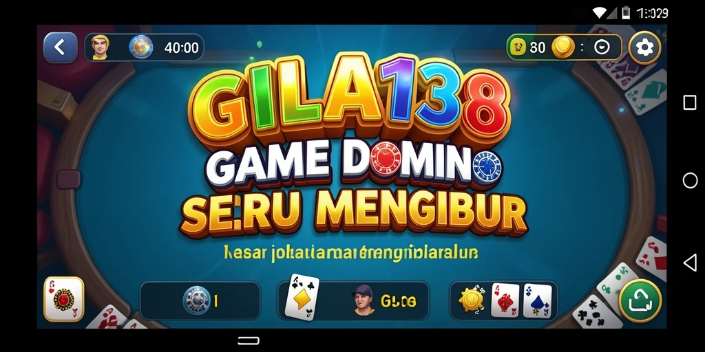 Tampilan gameplay seru GILA138 yang penuh aksi domino.