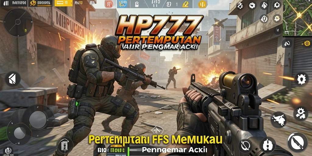 Screenshot gameplay HP777 menampilkan aksi intens di medan perang.