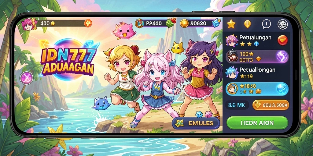 Tampilan aksi seru dalam game Anime IDN777 yang memikat.