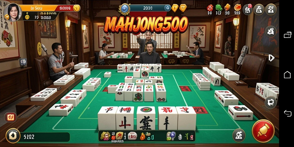 Tampilan seru dari gameplay MAHJONG500 yang penuh aksi.