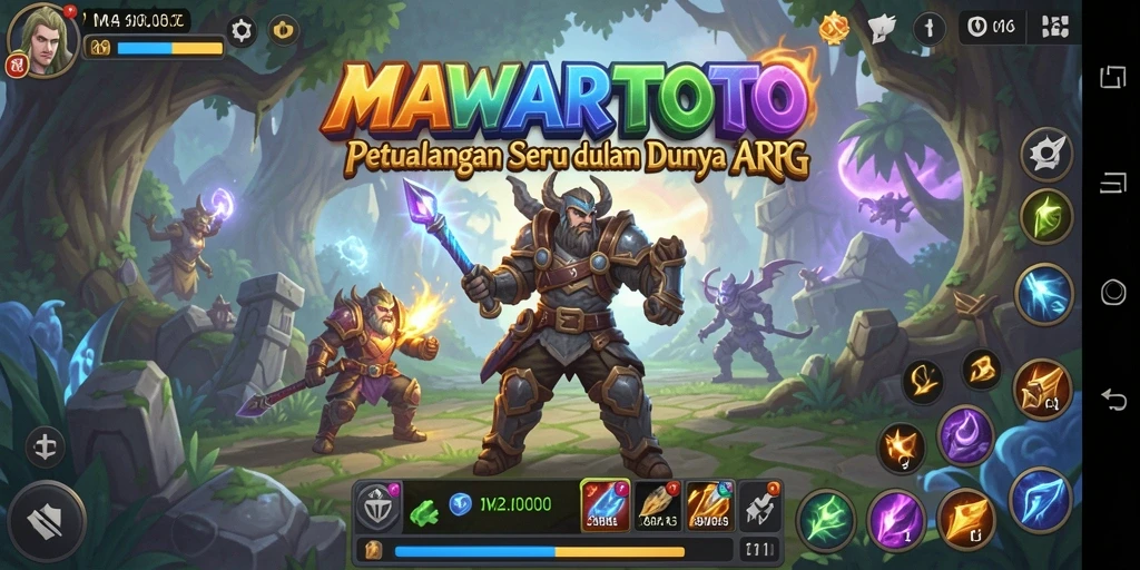 Menampilkan aksi seru dalam gameplay ARPG MAWARTOTO.