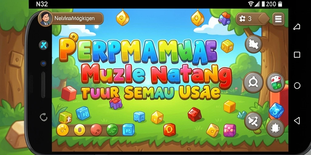 Screenshot N32 menampilkan gameplay puzzle yang menarik dan menantang.
