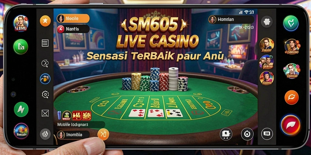 Tangkapan layar permainan Live Casino SM605 yang mendebarkan.