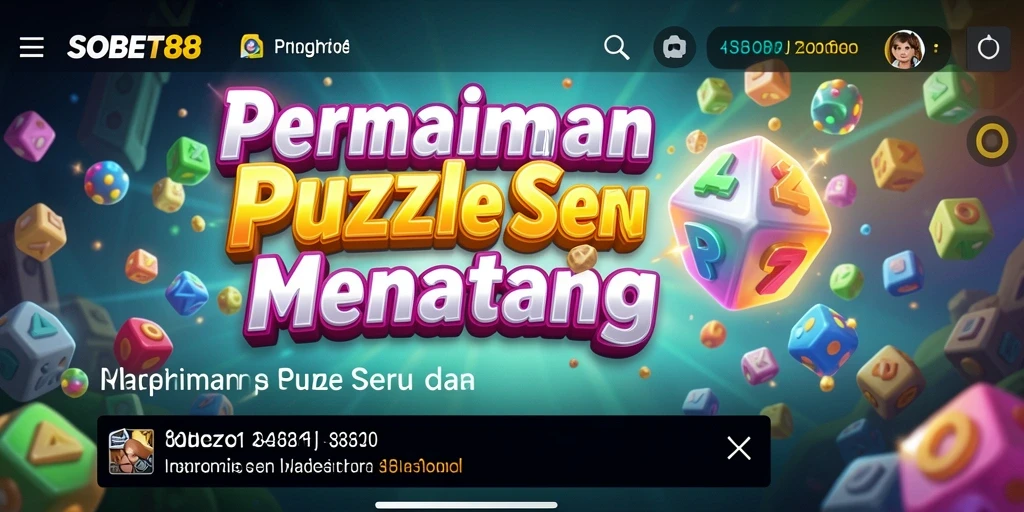 Tampilan menarik saat bermain game Puzzle SOBET88.