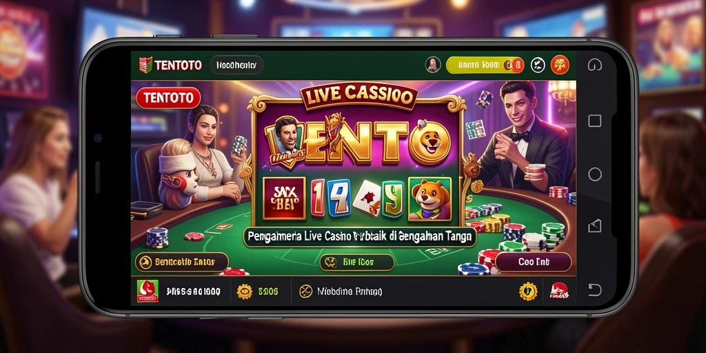 Tampilan gameplay seru dalam aplikasi Live Casino TENTOTO.