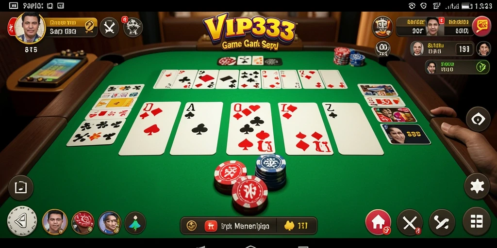 Screenshot gameplay VIP333 yang menampilkan serunya bermain Gaple.