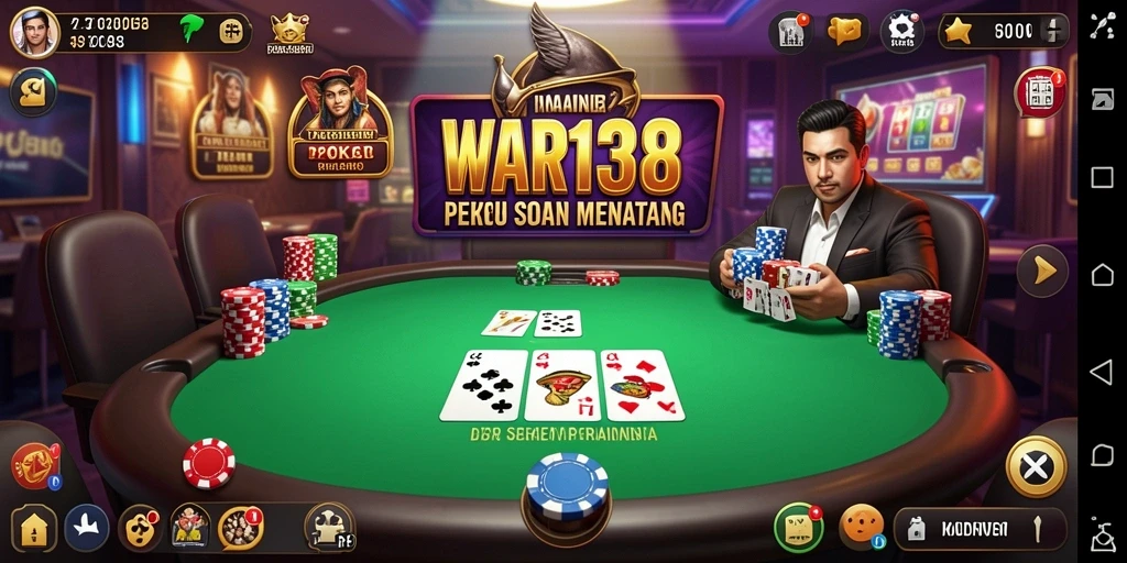 Screenshot gameplay WAR138 menampilkan keseruan permainan Poker.