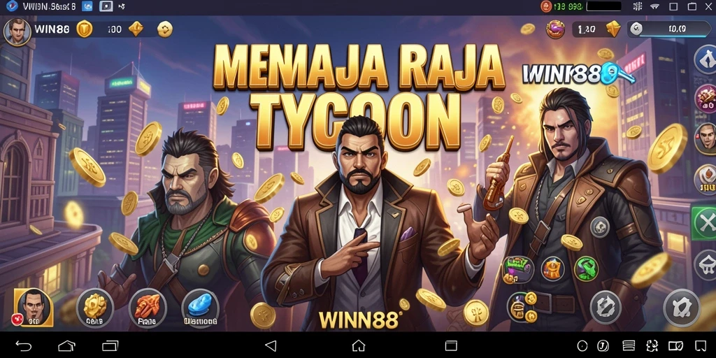 Tampilan gameplay WIN88 yang menawan dengan elemen Tycoon yang seru.