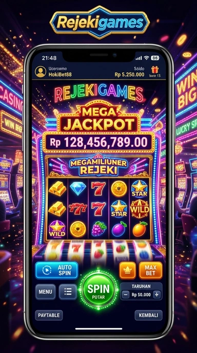 Tampilan antarmuka Pusat Unduh rejekigames yang modern dan intuitif.
